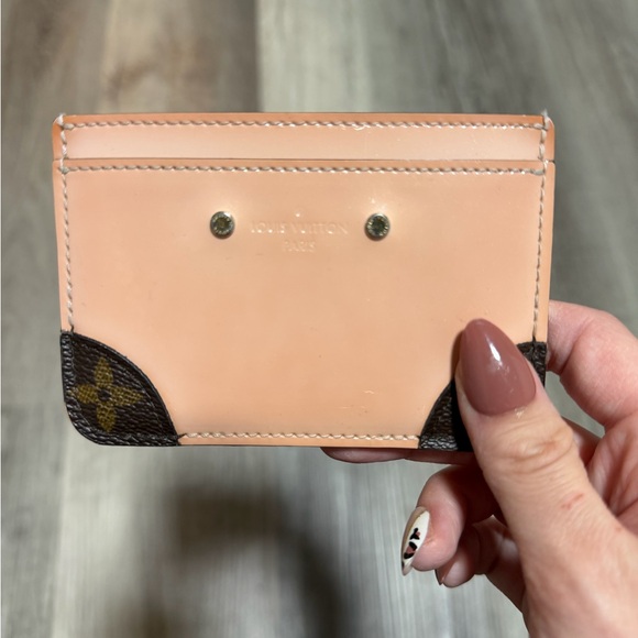 Louis Vuitton Peach and Brown Card Holder